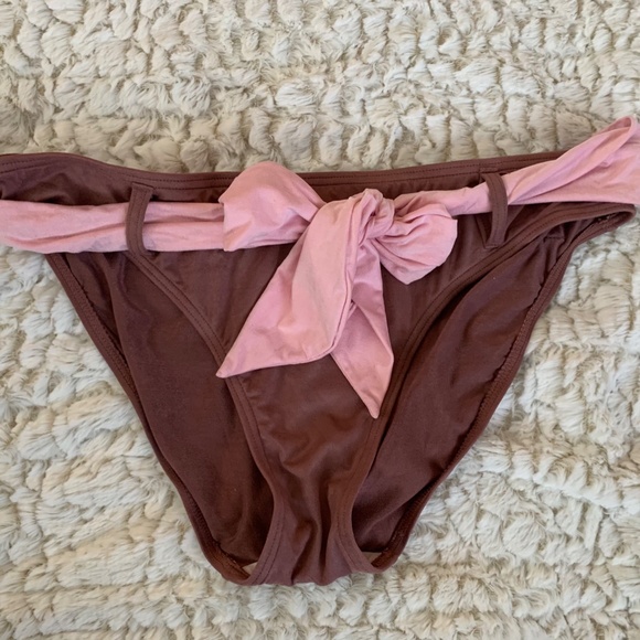 XOXO Mauve Faux Suede Bikini set - Picture 2 of 4